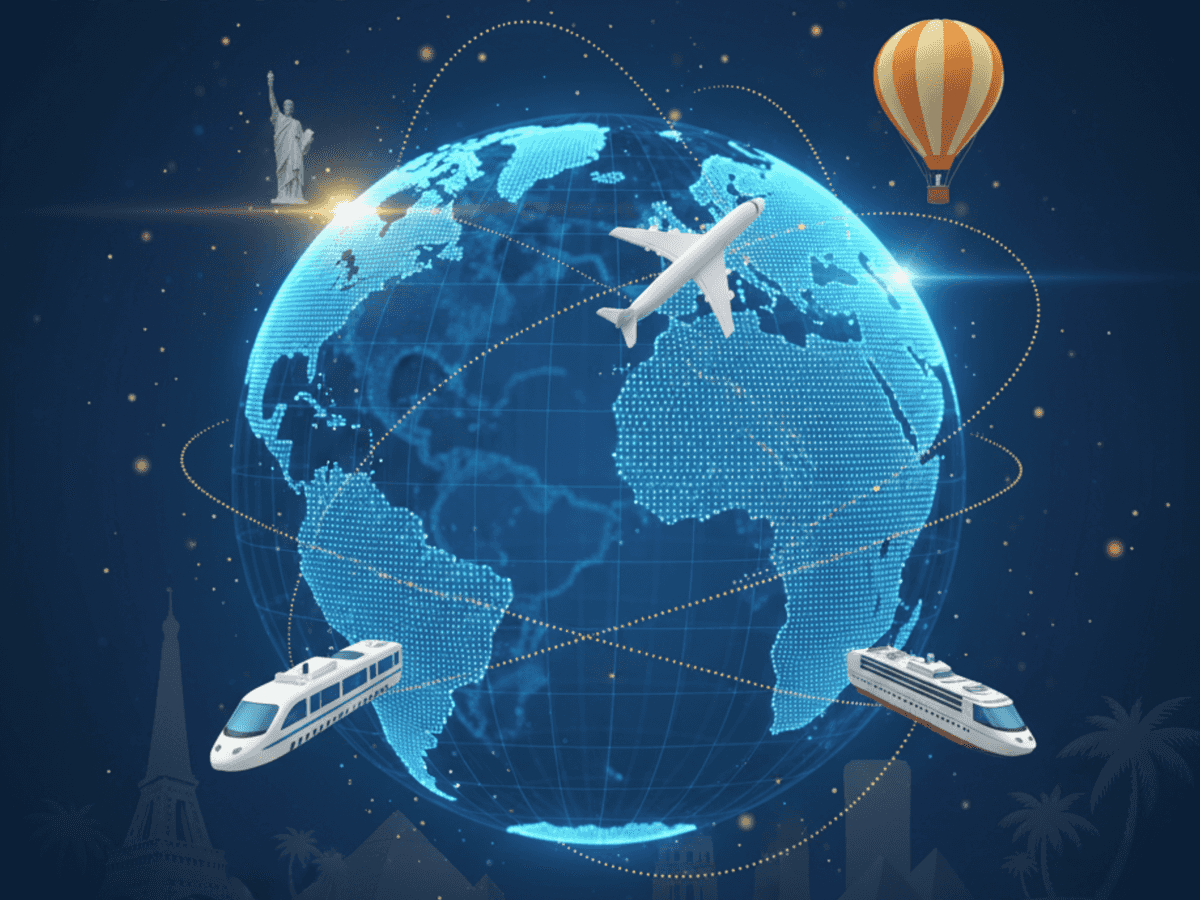 A modern office interior with a team collaborating.